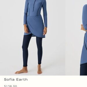 Lyra Sofia Earth Blue Modest Swimwear Set